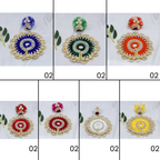 Stone Work Laddu Gopal Dress With Mukut - Mix Color / Pack of 7