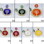 Stone Work Laddu Gopal Dress With Mukut - Mix Color / Pack of 7