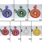 મુકુટ સાથે પંખ શ્રૃંગાર લાડુ ગોપાલ ડ્રેસ - મિક્સ કલર / 7 નો પેક