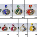 મુકુટ સાથે પંખ મંડળ લાડુ ગોપાલ ડ્રેસ - મિક્સ કલર / 7 નો પેક