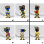 Ekaki Mayura Laddu Gopal Mukut -Mix Color / Pack of 24