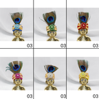 Ekaki Mayura Laddu Gopal Mukut -Mix Color / Pack of 24