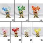 પુષ્પ ઝરી લડ્ડુ ગોપાલ મુકુટ - મિક્સ કલર / પેક ઓફ 19