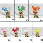 પુષ્પ ઝરી લડ્ડુ ગોપાલ મુકુટ - મિક્સ કલર / પેક ઓફ 19