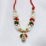 લડુ ગોપાલ પેક ઓફ - 12 માટે ત્રિરંગા મોતી માલા