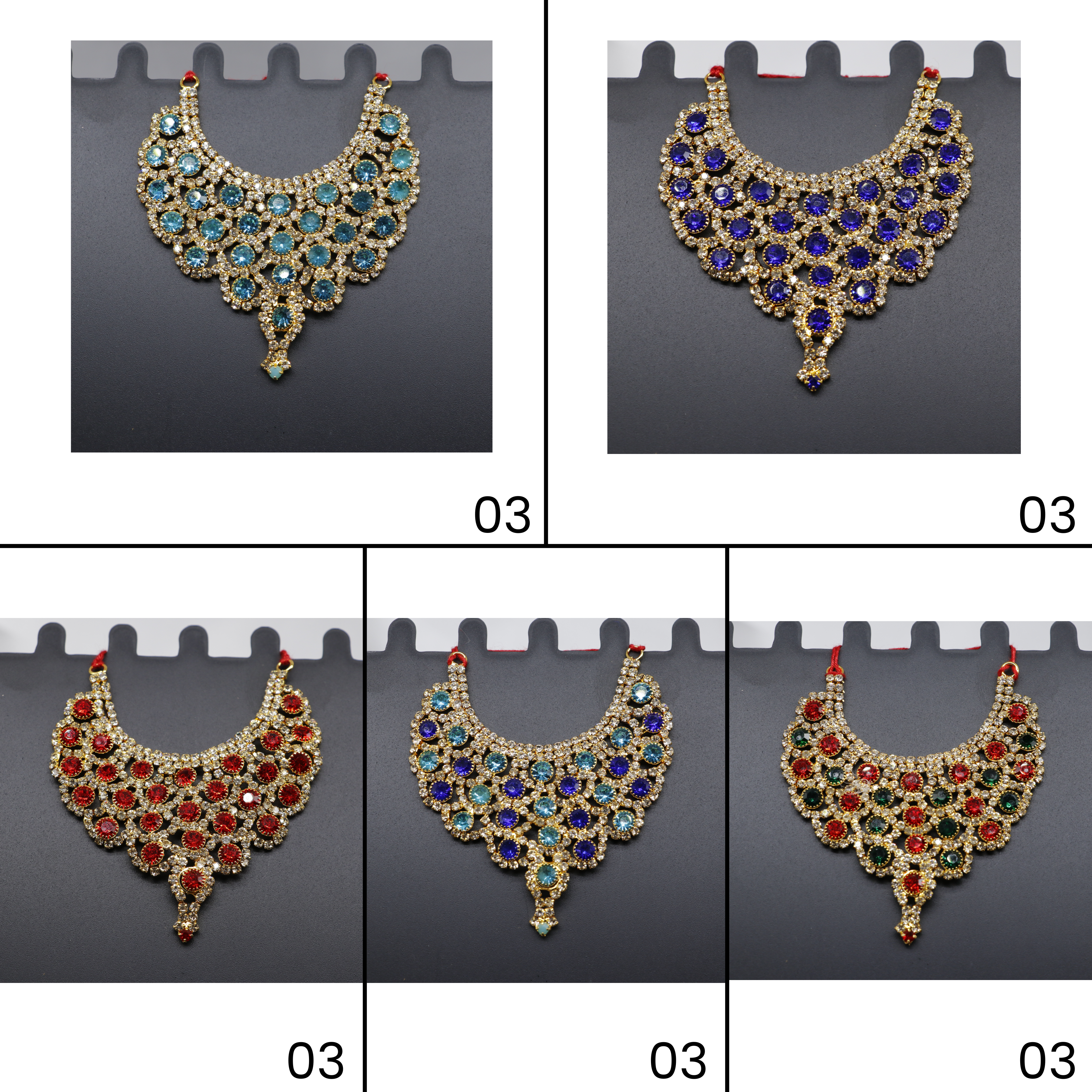 Diamond Mala For Laddu Gopal - Mix Color / Pack of 12