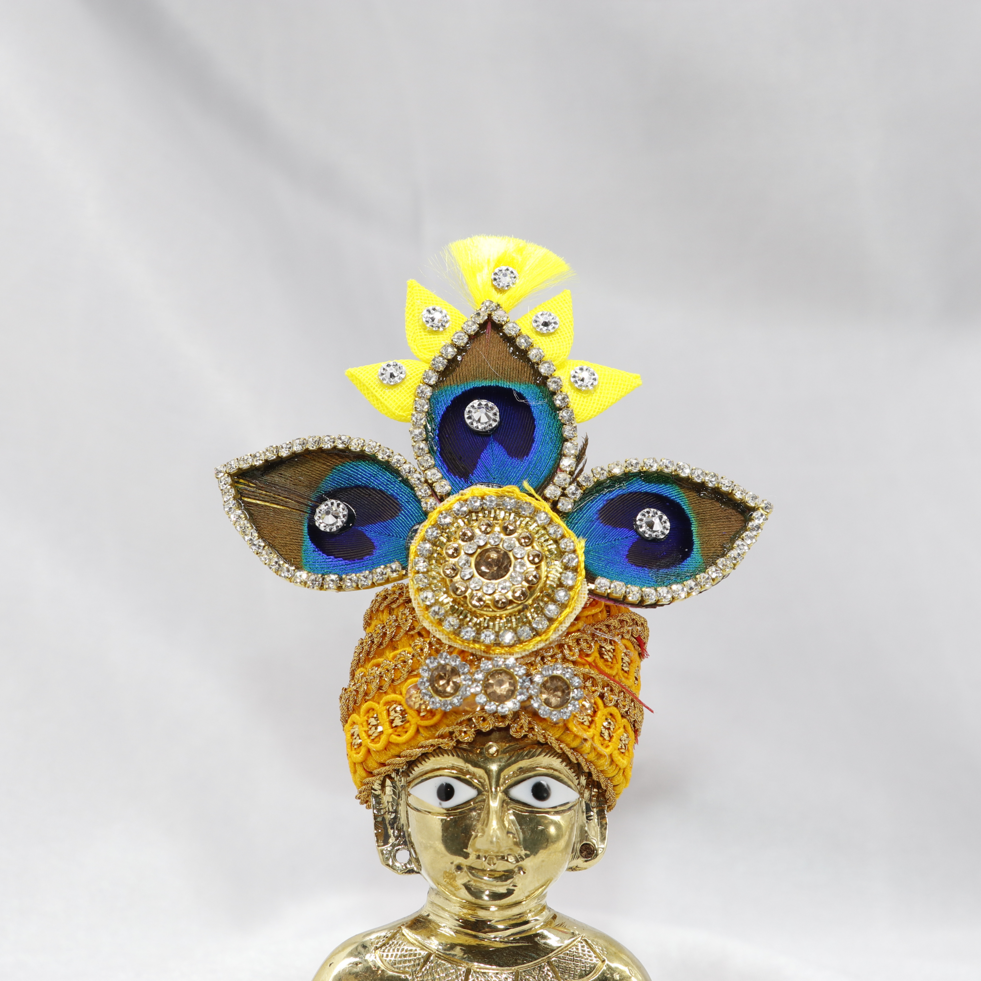 Myura Triveni Diamond Work Laddhu Gopal Mukut