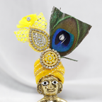 Makhmali Zari And Diamond Work Laddu Gopal Mukut