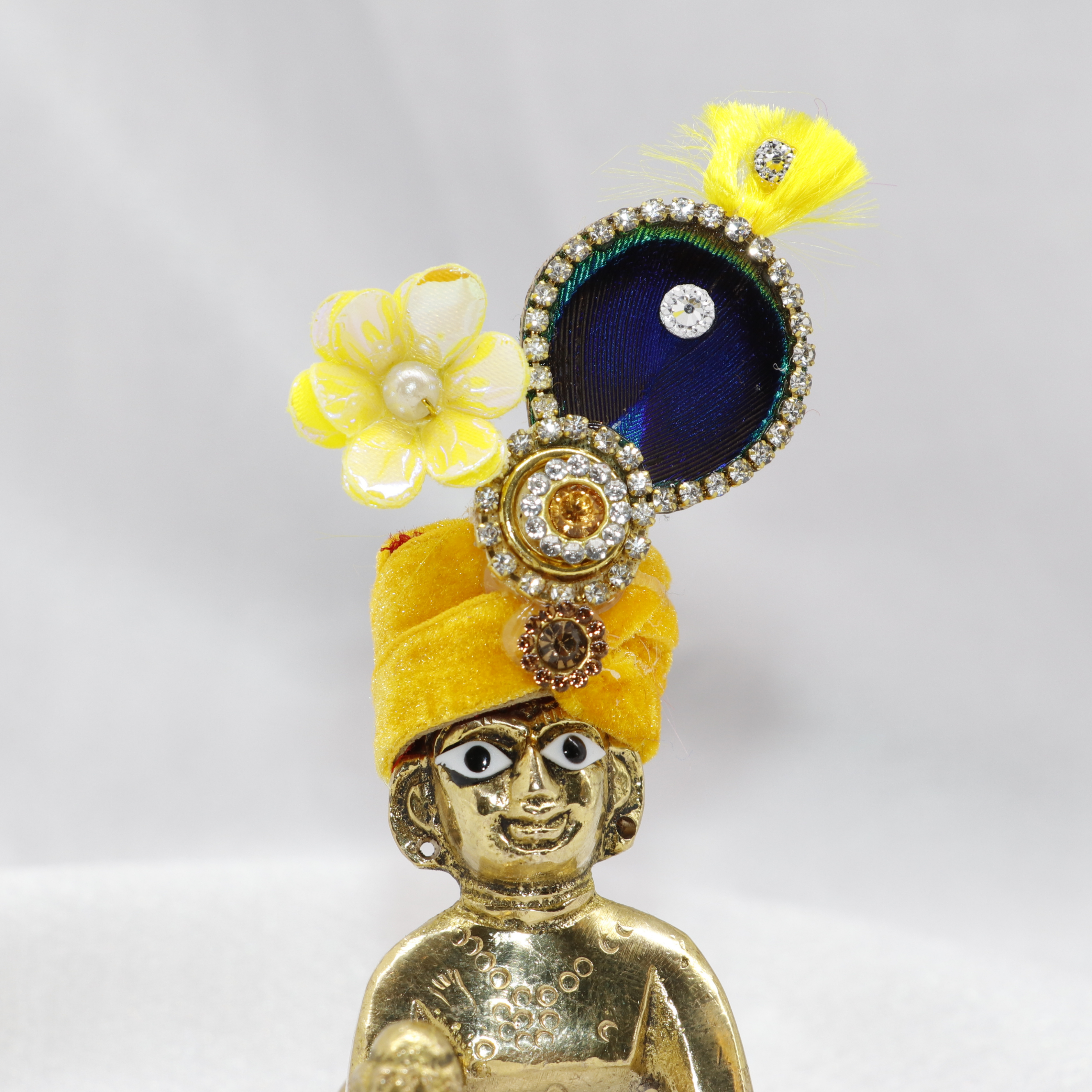 Makhmali Pushp Work Laddu Gopal Mukut