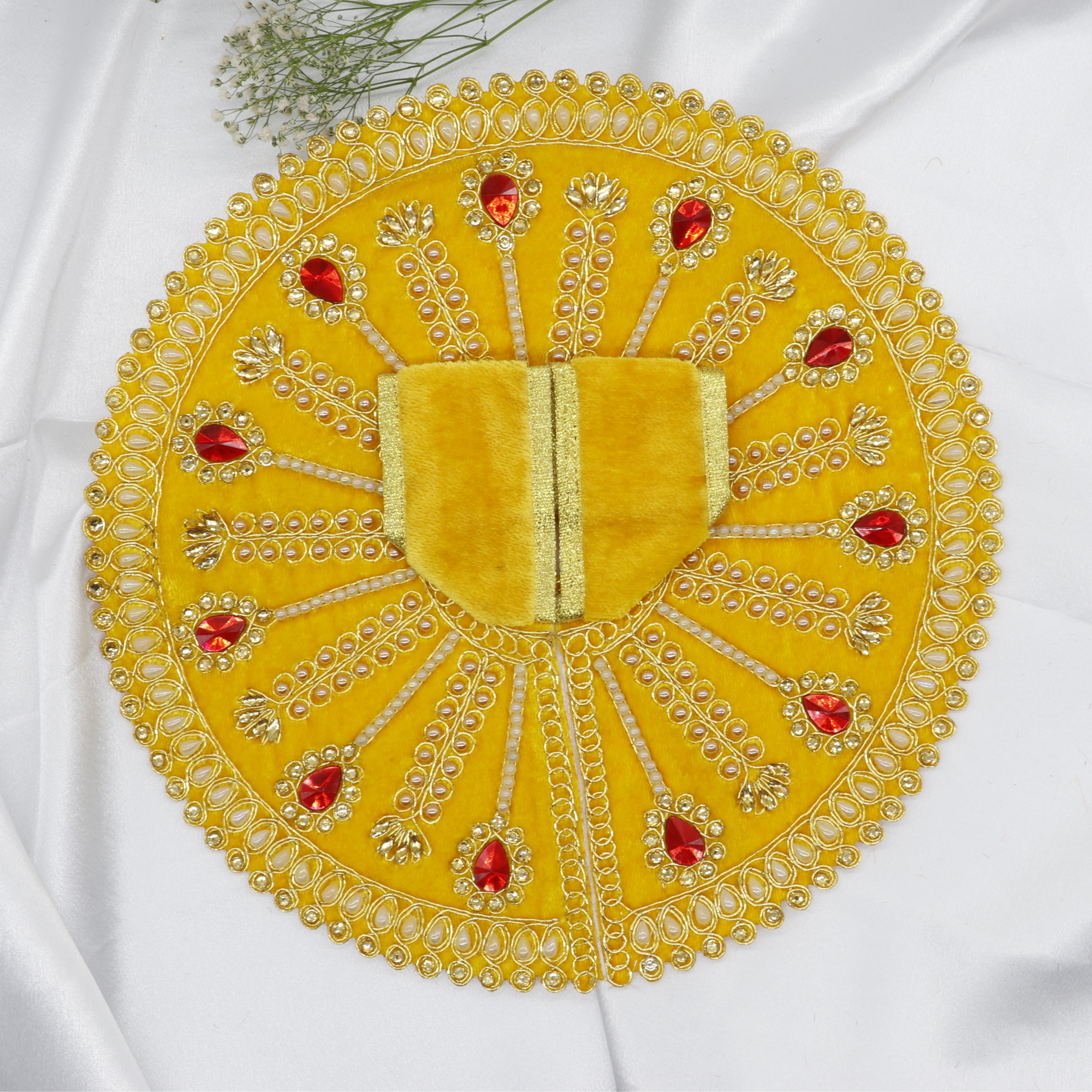 Jhalar Chakra Diamond Work Laddu Gopal Dress