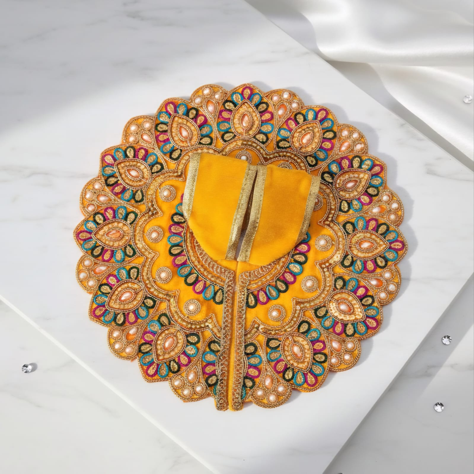 brocade Poshak for Laddu Gopal size 4