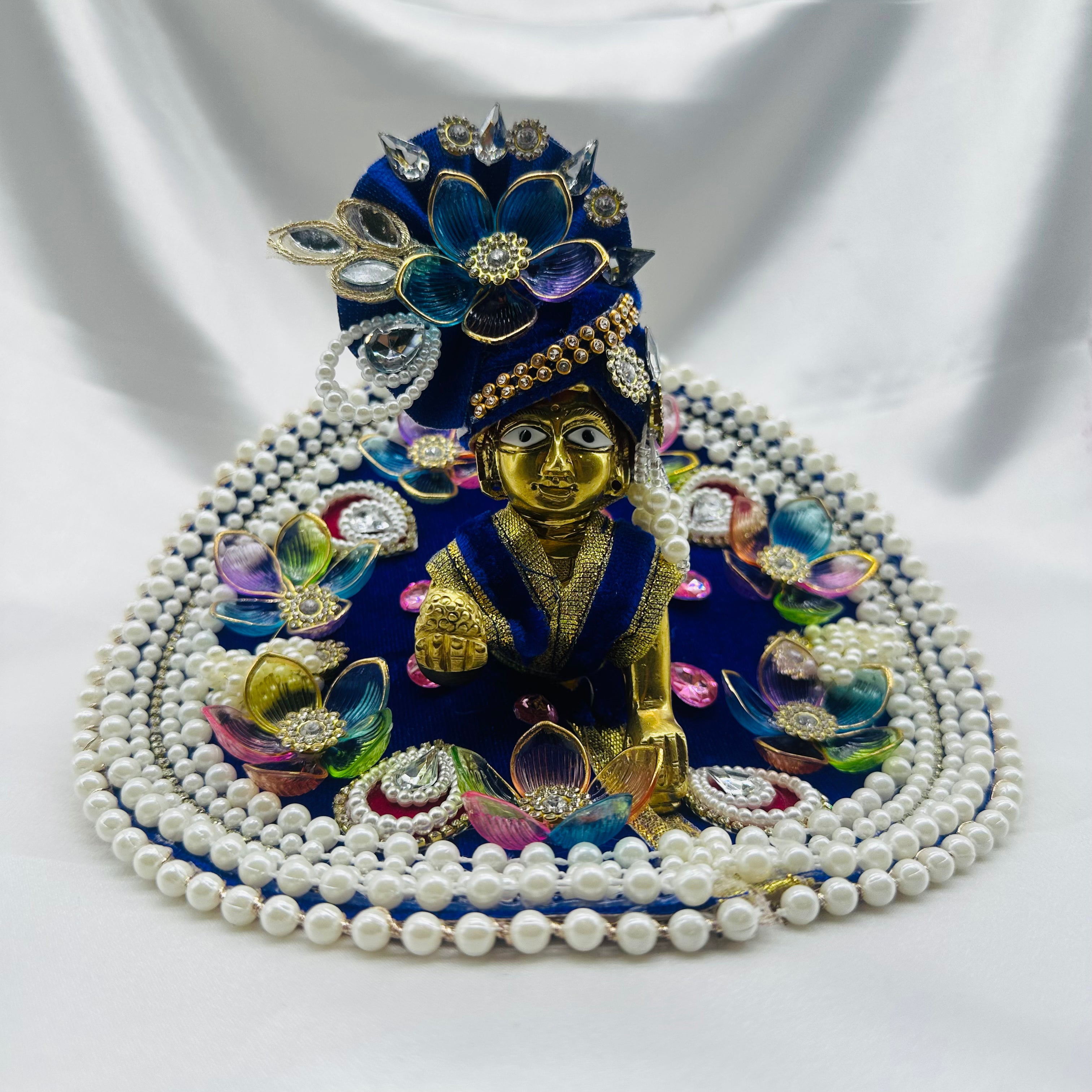 Moti Rekha Poshak With Mukut For Laddu Gopal - Pack of 7