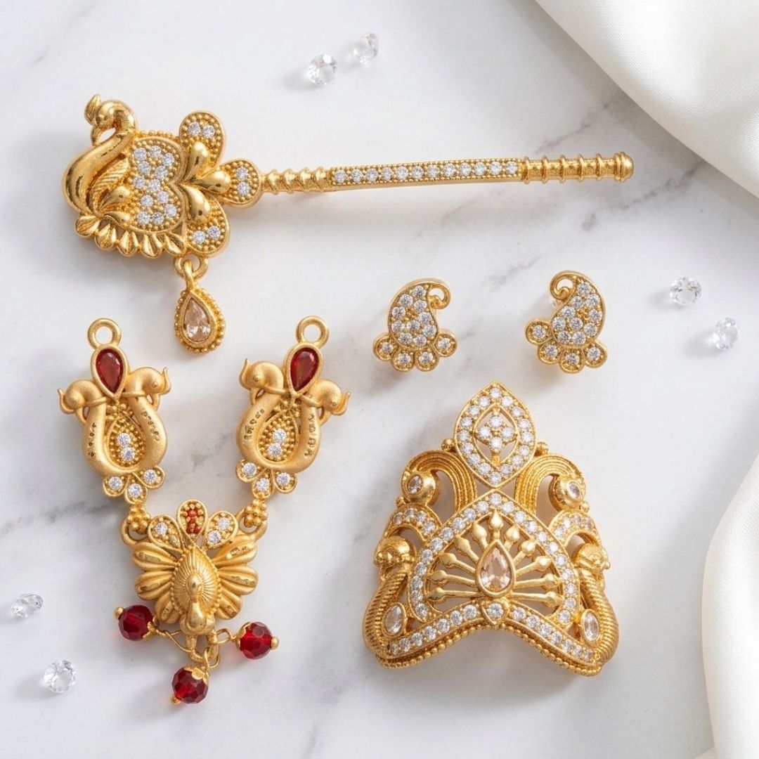 Mohini Shringar Set For Laddu Gopal - Pack of