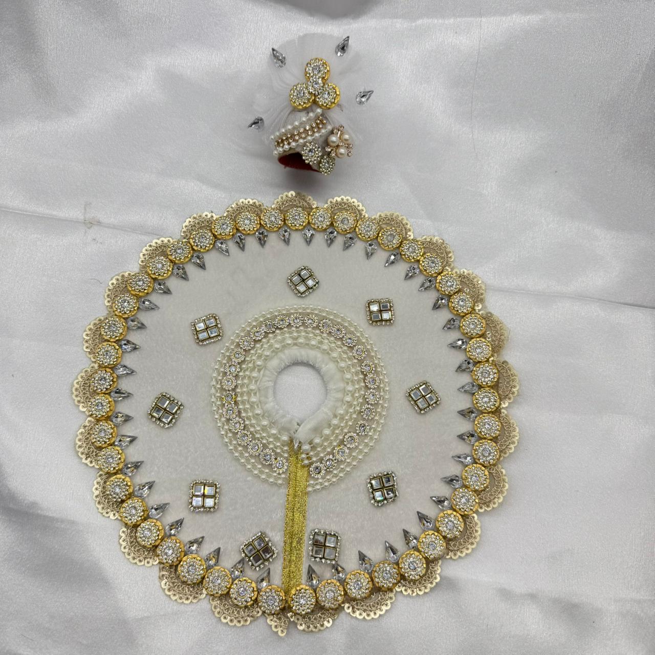 Stone Work Laddu Gopal Dress With Mukut