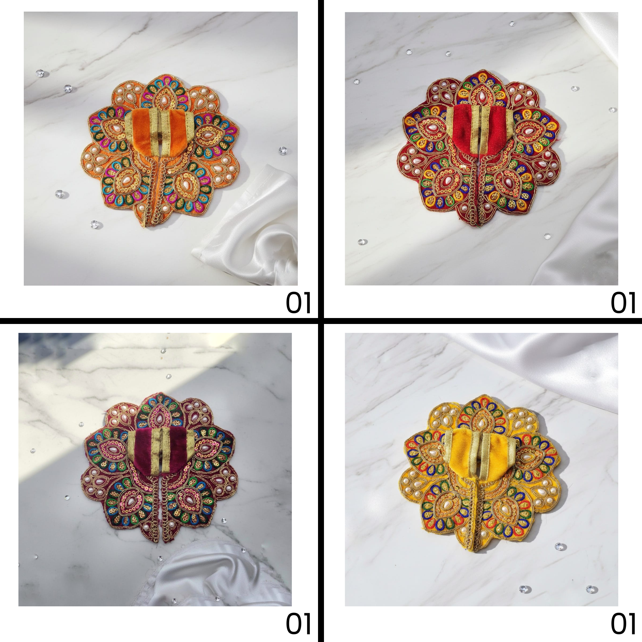 Bhagwati Shringar Laddu Gopal Dress - Mix Color - Pack of 12