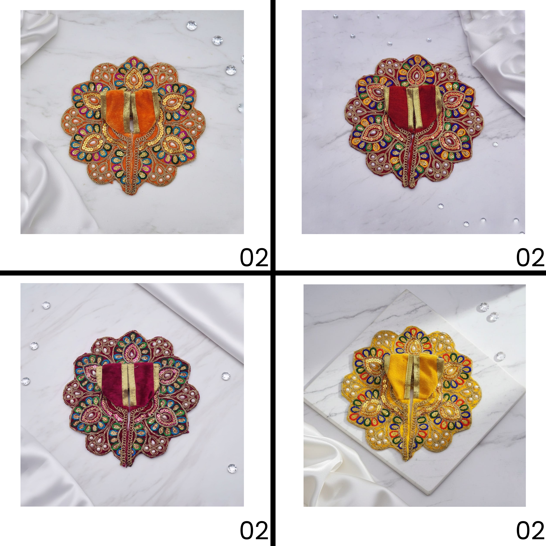 Bhagwati Shringar Laddu Gopal Dress - Mix Color - Pack of 12