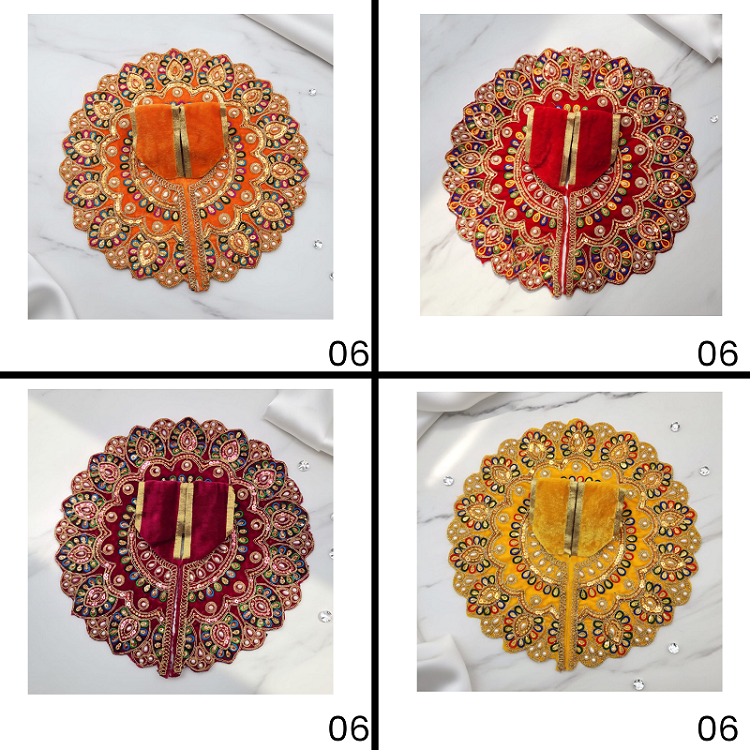 Bhagwati Shringar Laddu Gopal Dress - Mix Color - Pack of 12