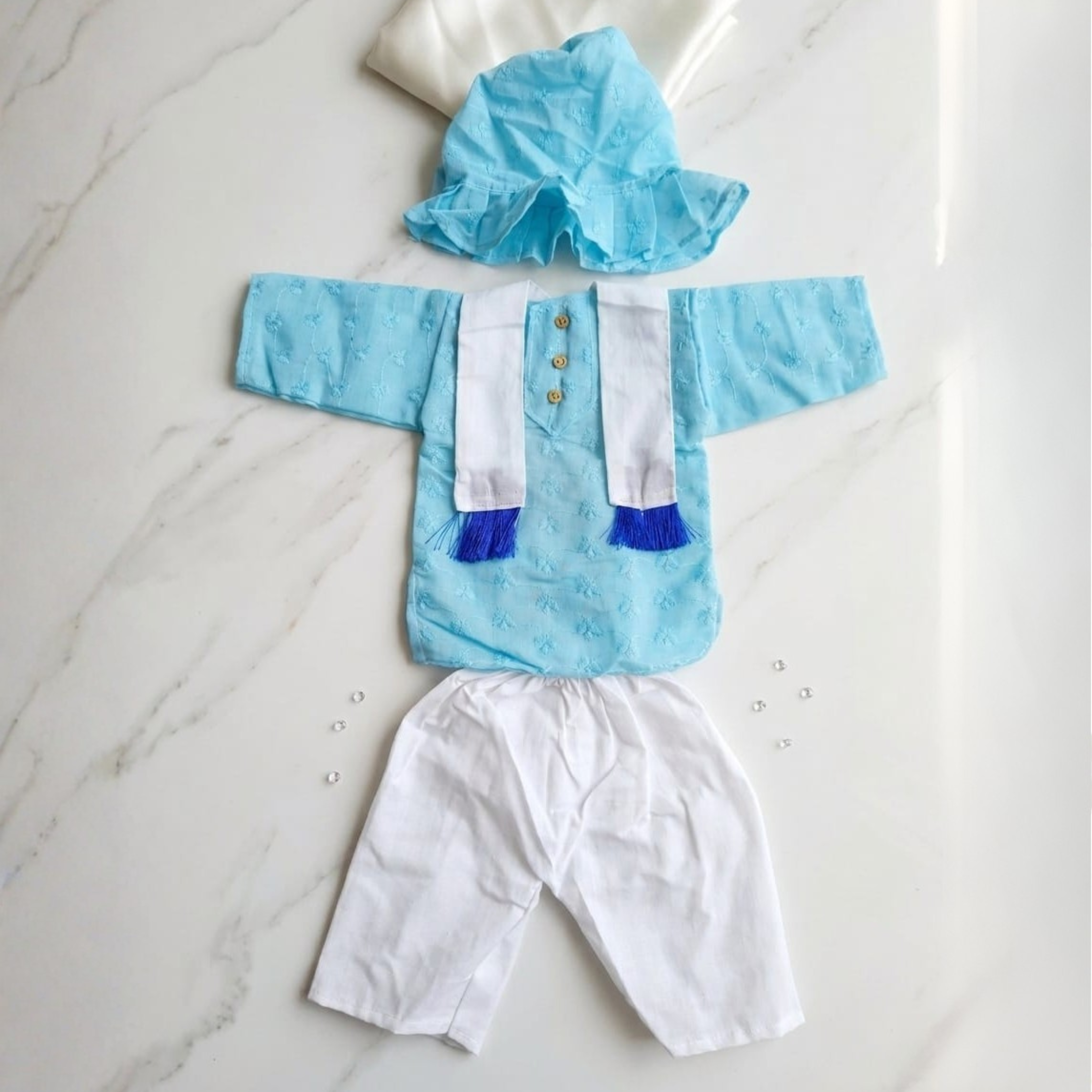 KURTA PAJAMA CHICK POSHAK For Silicone Laddu Gopal