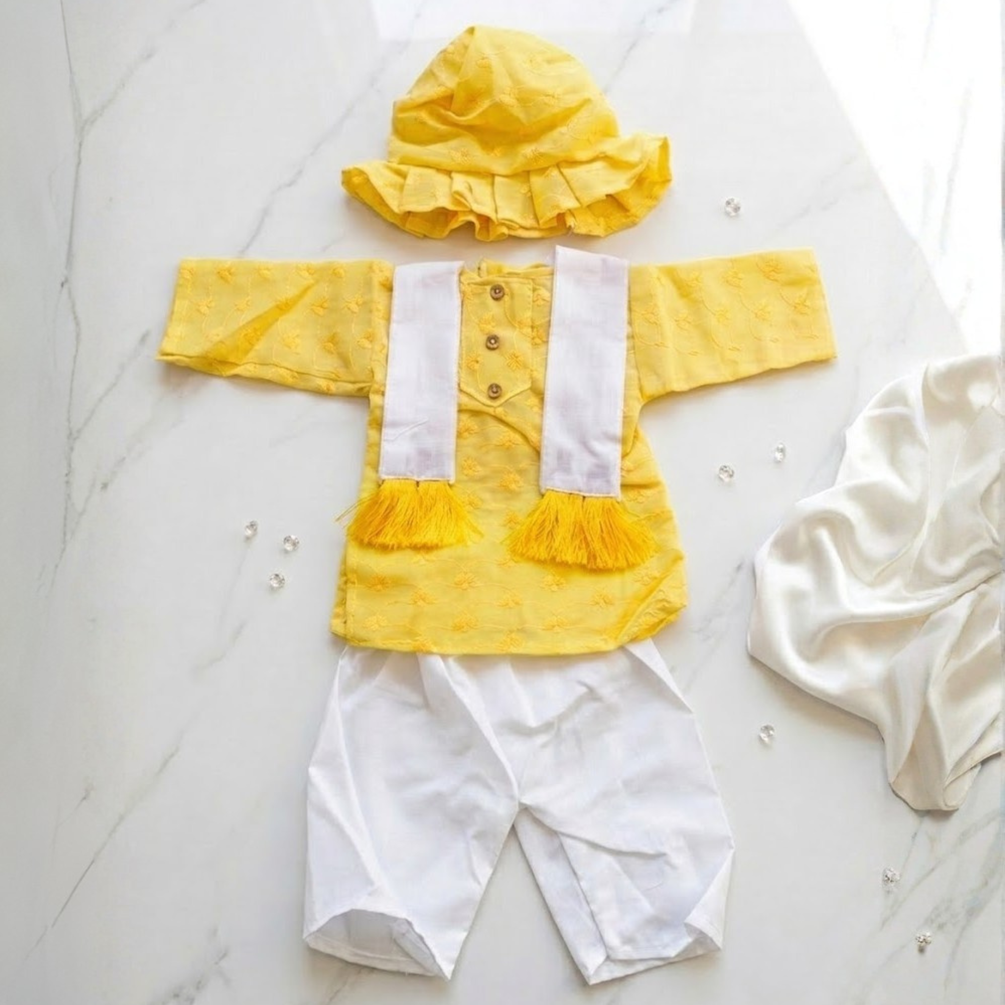 KURTA PAJAMA CHICK POSHAK For Silicone Laddu Gopal