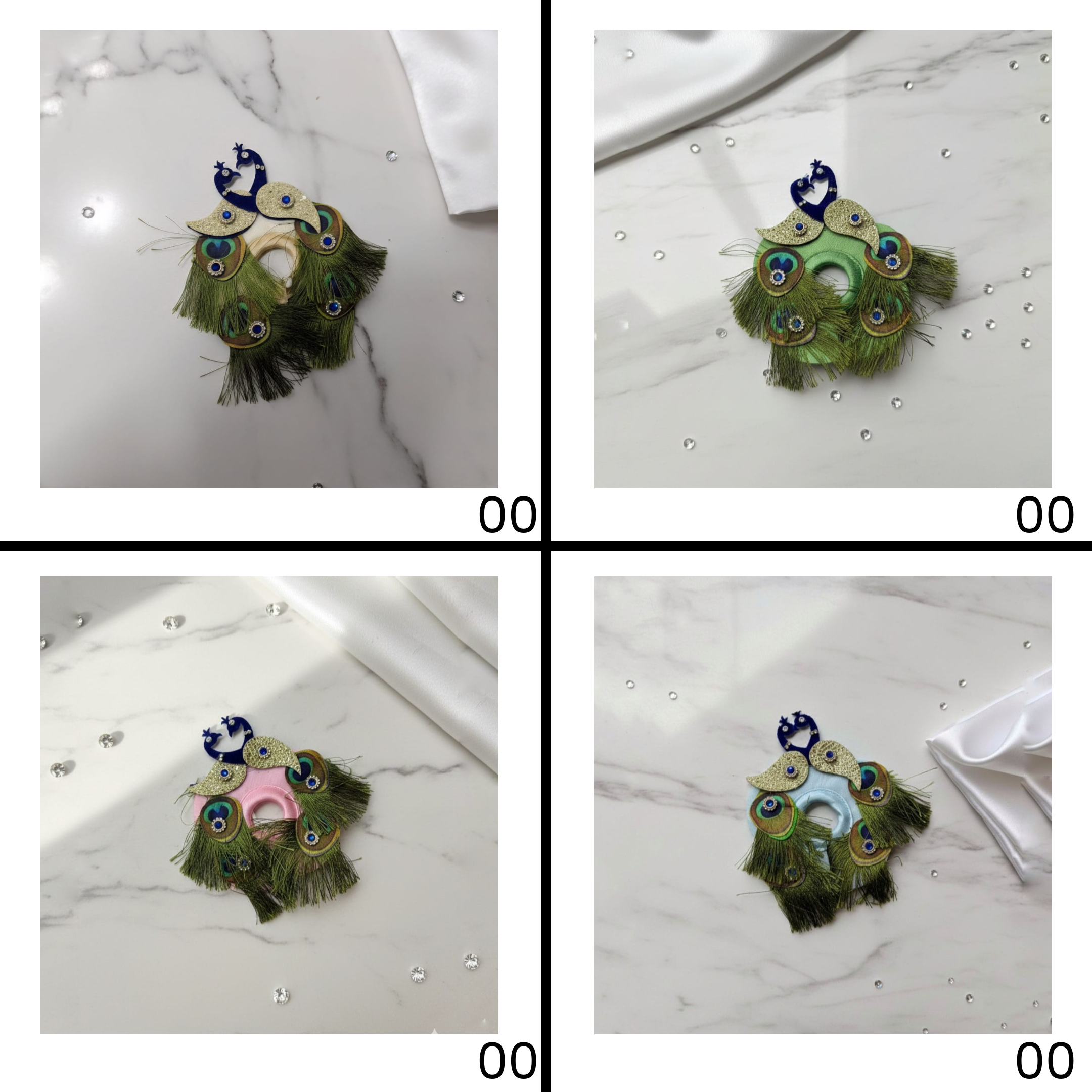 Kunj Vihari Laddu Gopal Dress - Mix Color - Pack of 12