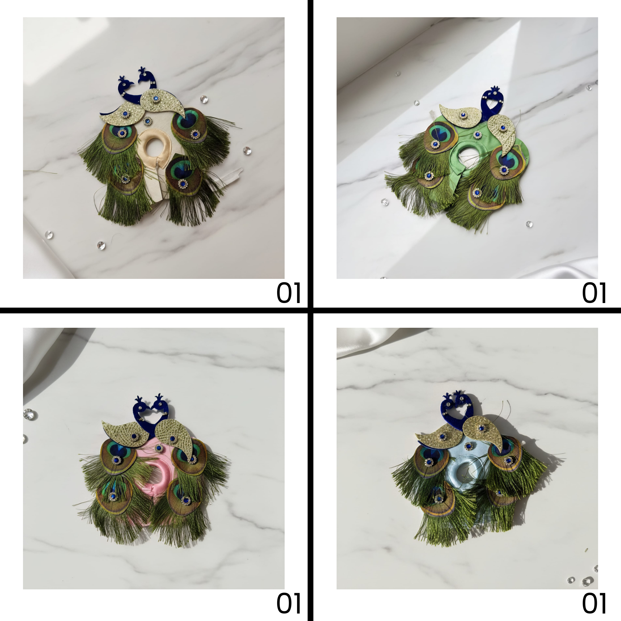 Kunj Vihari Laddu Gopal Dress - Mix Color - Pack of 12