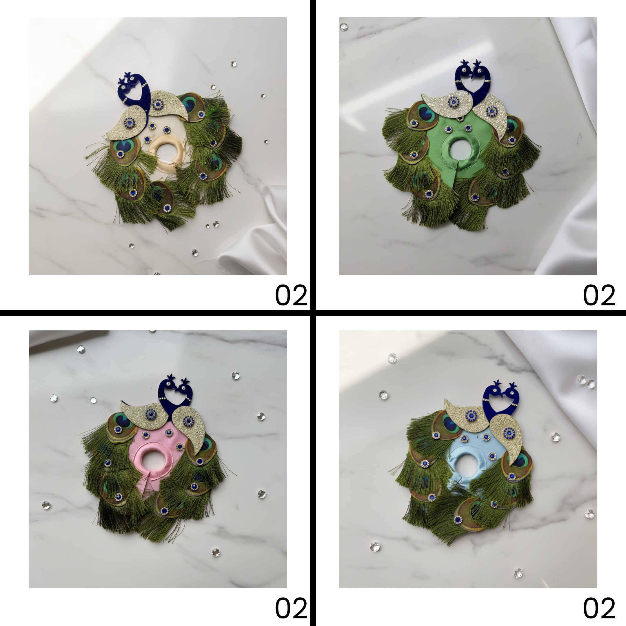 Kunj Vihari Laddu Gopal Dress - Mix Color - Pack of 12