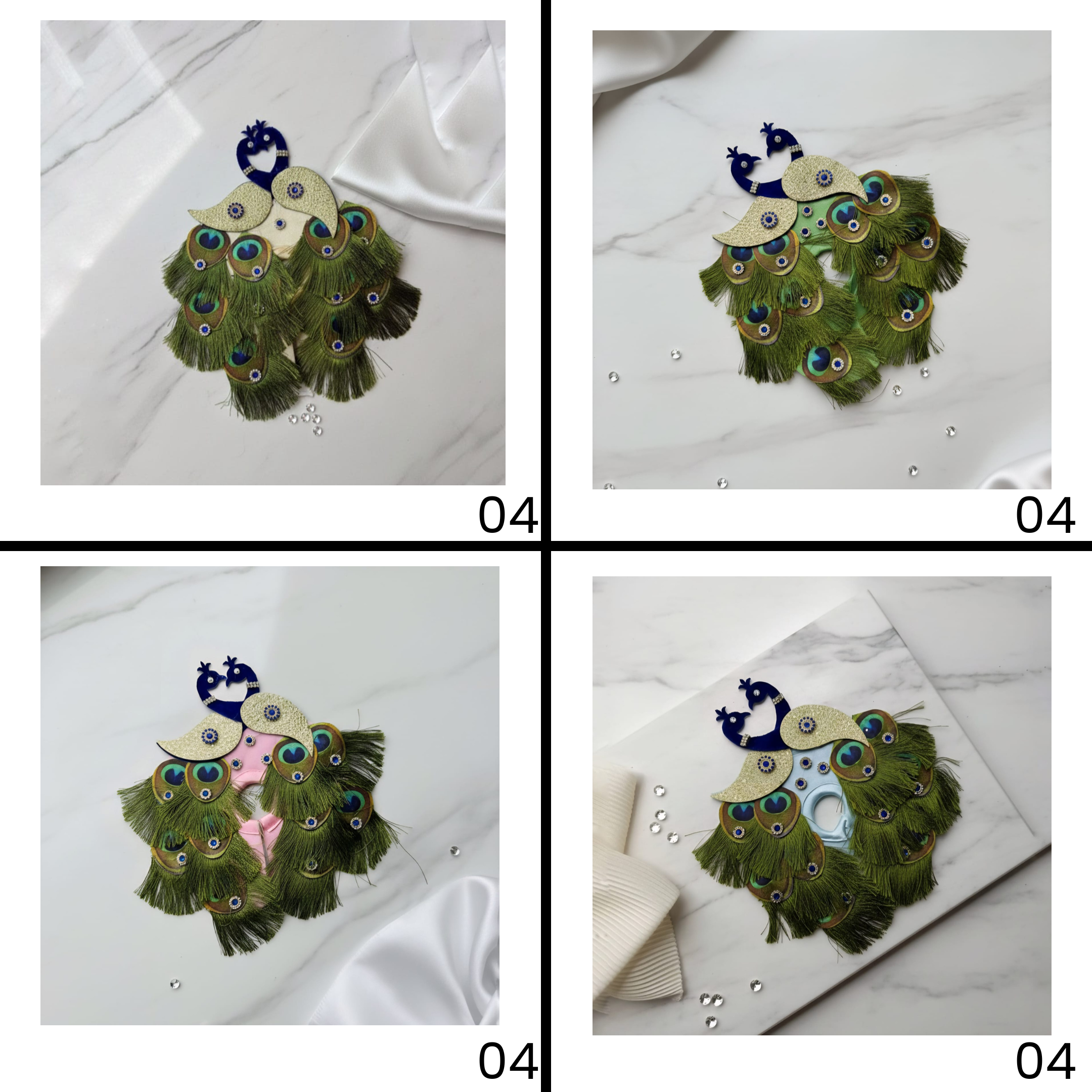 Kunj Vihari Laddu Gopal Dress - Mix Color - Pack of 12