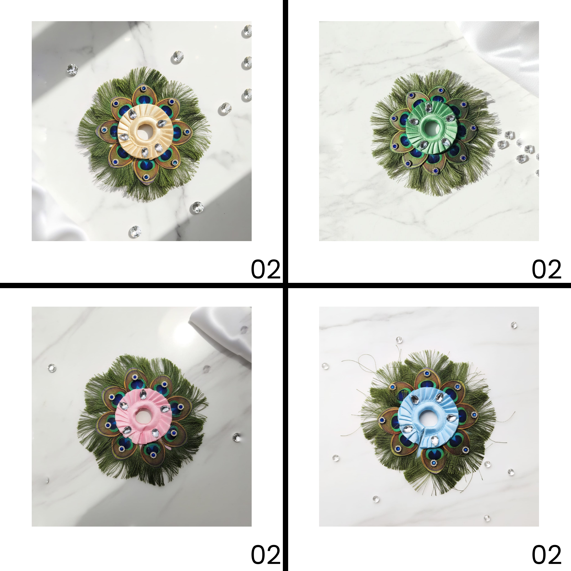 Mor-Pankhi Designer Laddu Gopal Dress - Mix Color - Pack of 12