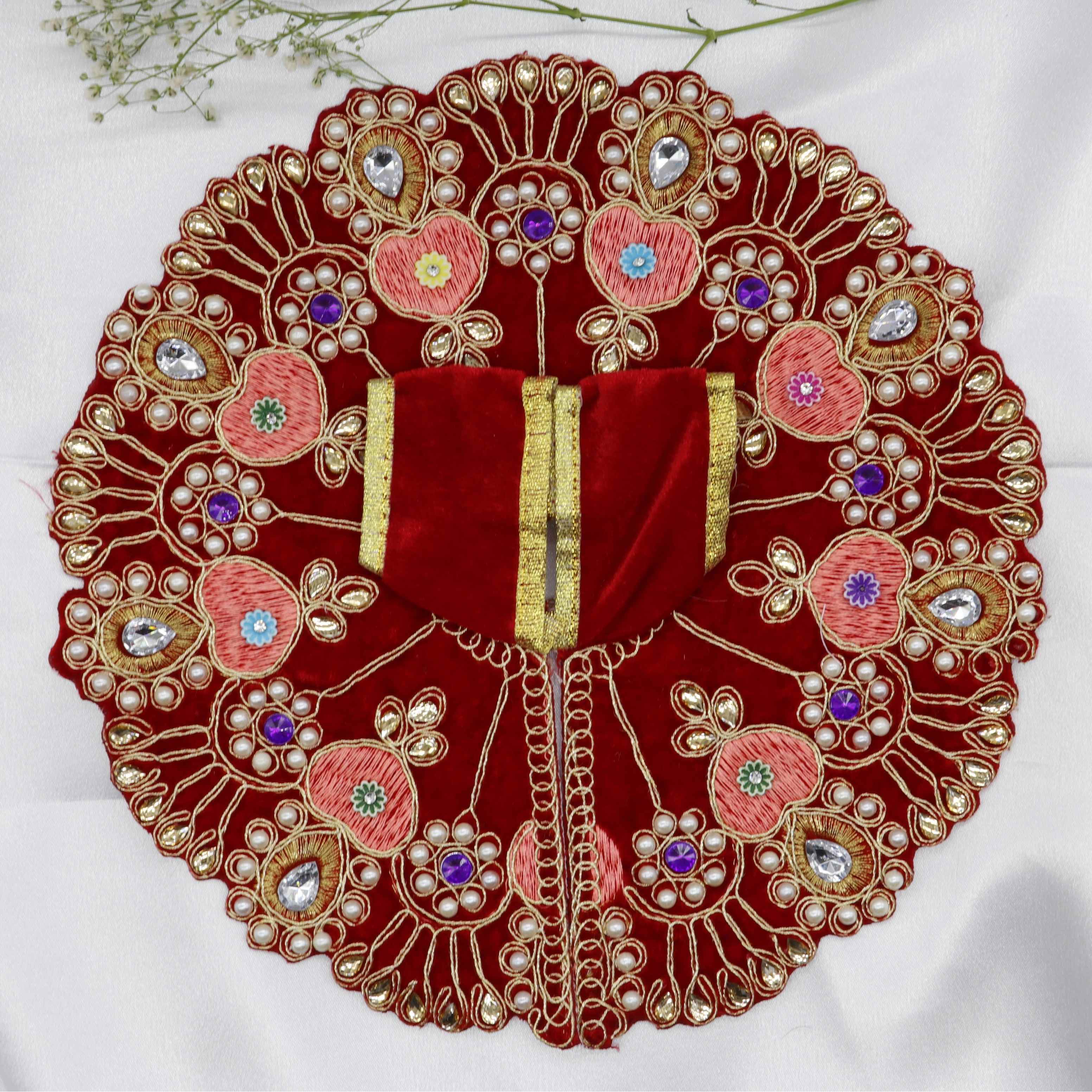 Heera Moti Velvet Base Laddu Gopal Dress