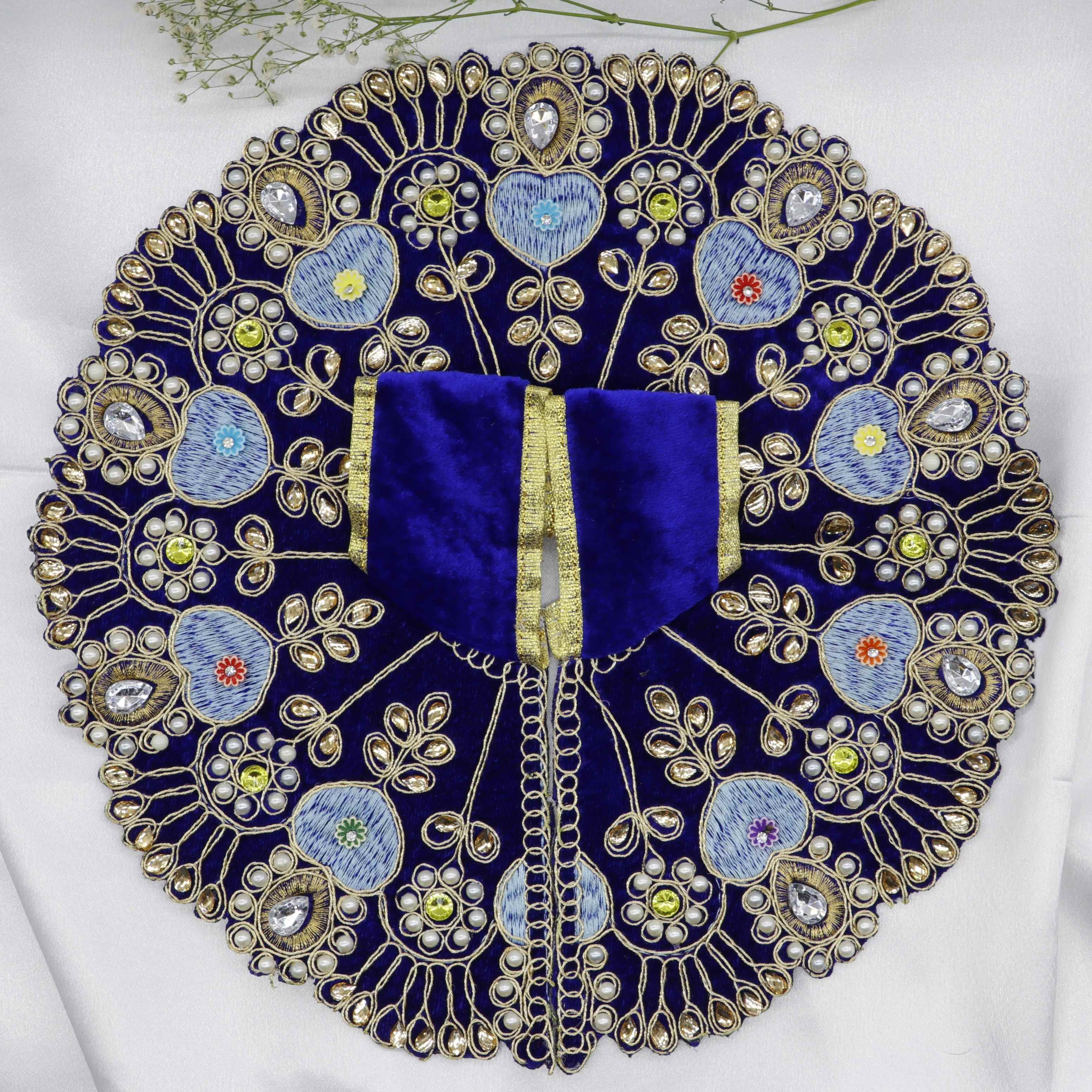 Heera Moti Velvet Base Laddu Gopal Dress