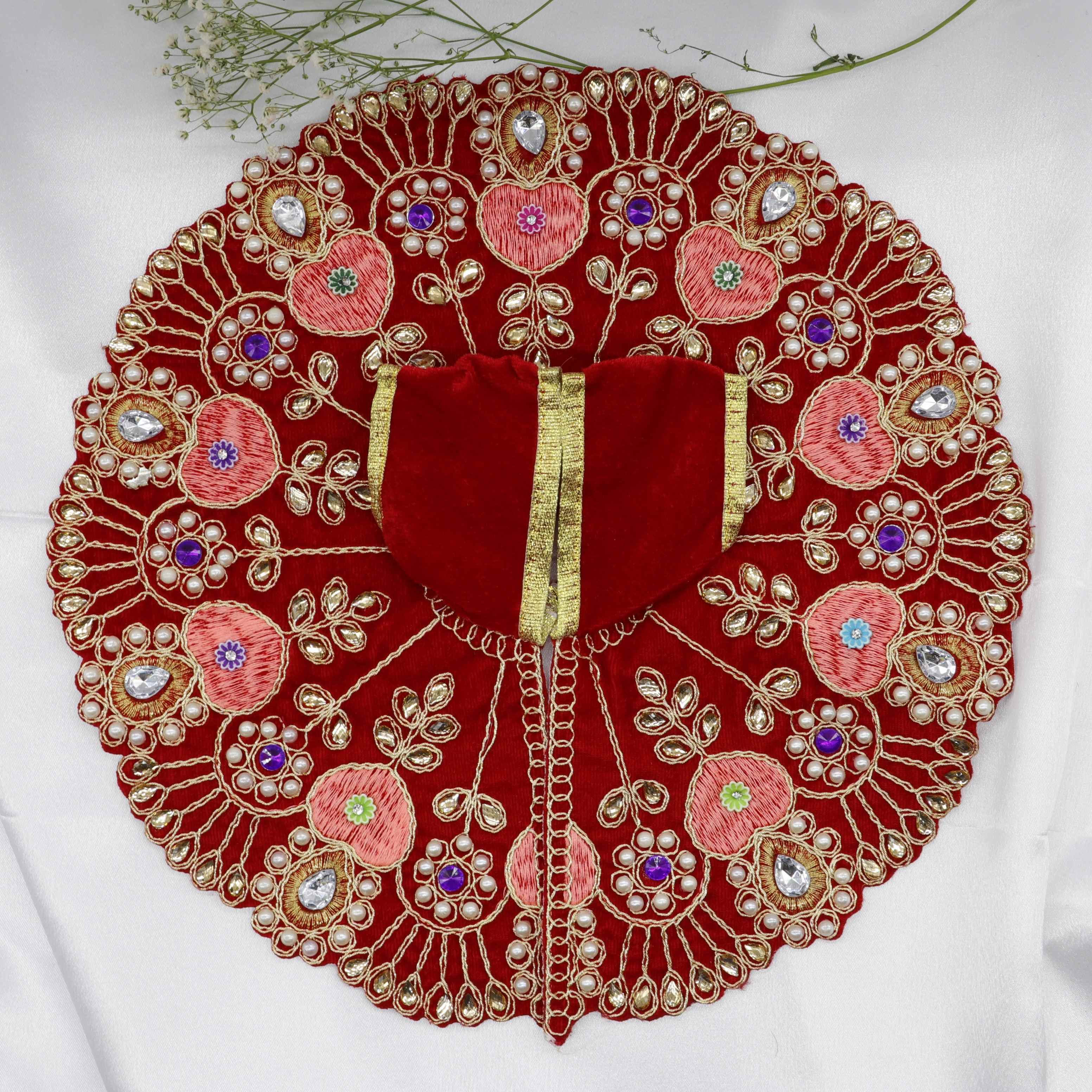 Heera Moti Velvet Base Laddu Gopal Dress