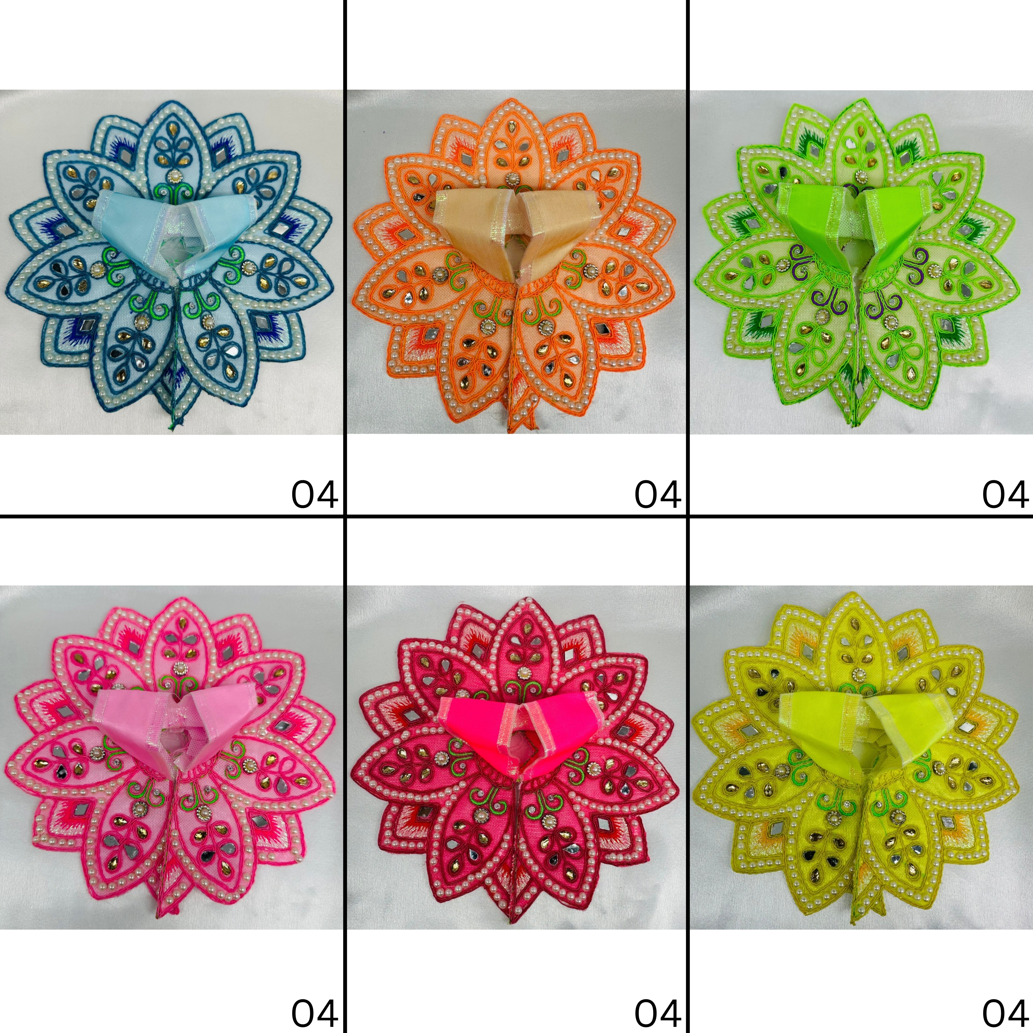 Kailash Kamal Poshak For Laddu Gopal - Pack of 12