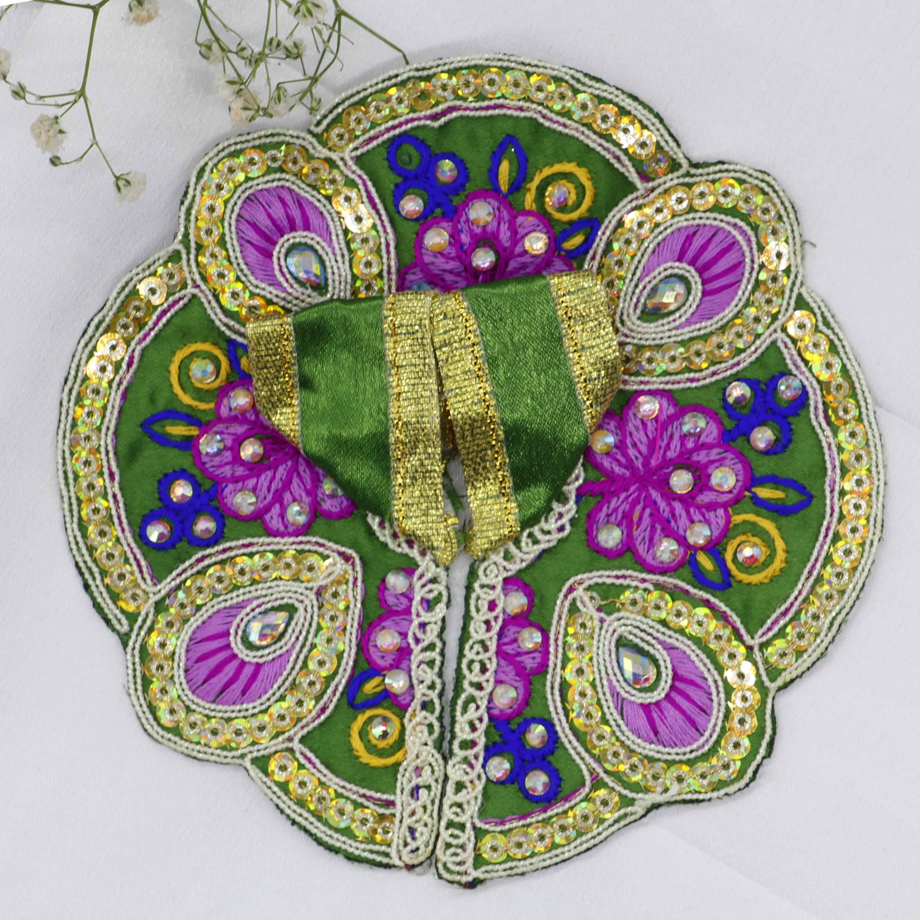 Mayur Rangat Embroidery Laddu Gopal Dress