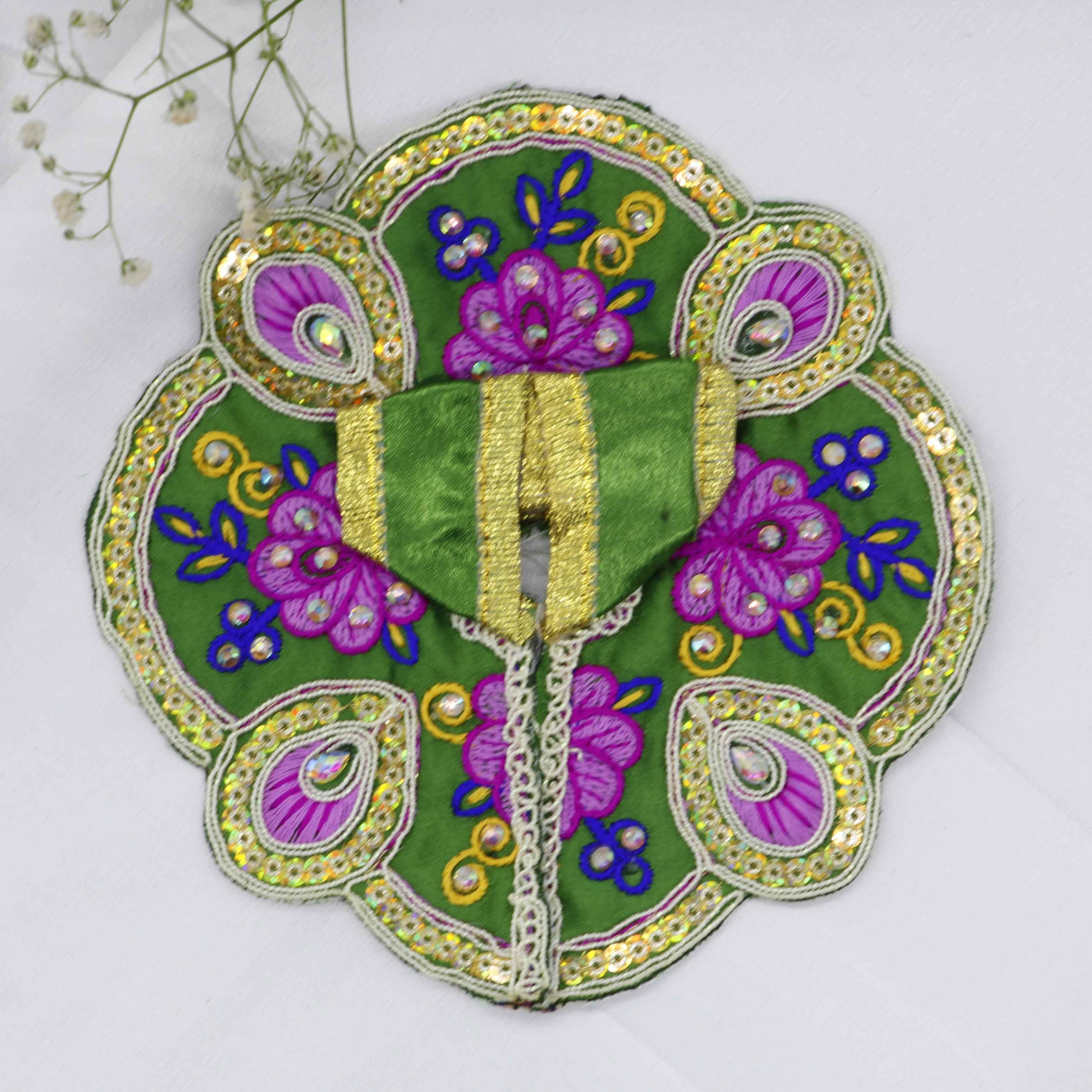 Mayur Rangat Embroidery Laddu Gopal Dress