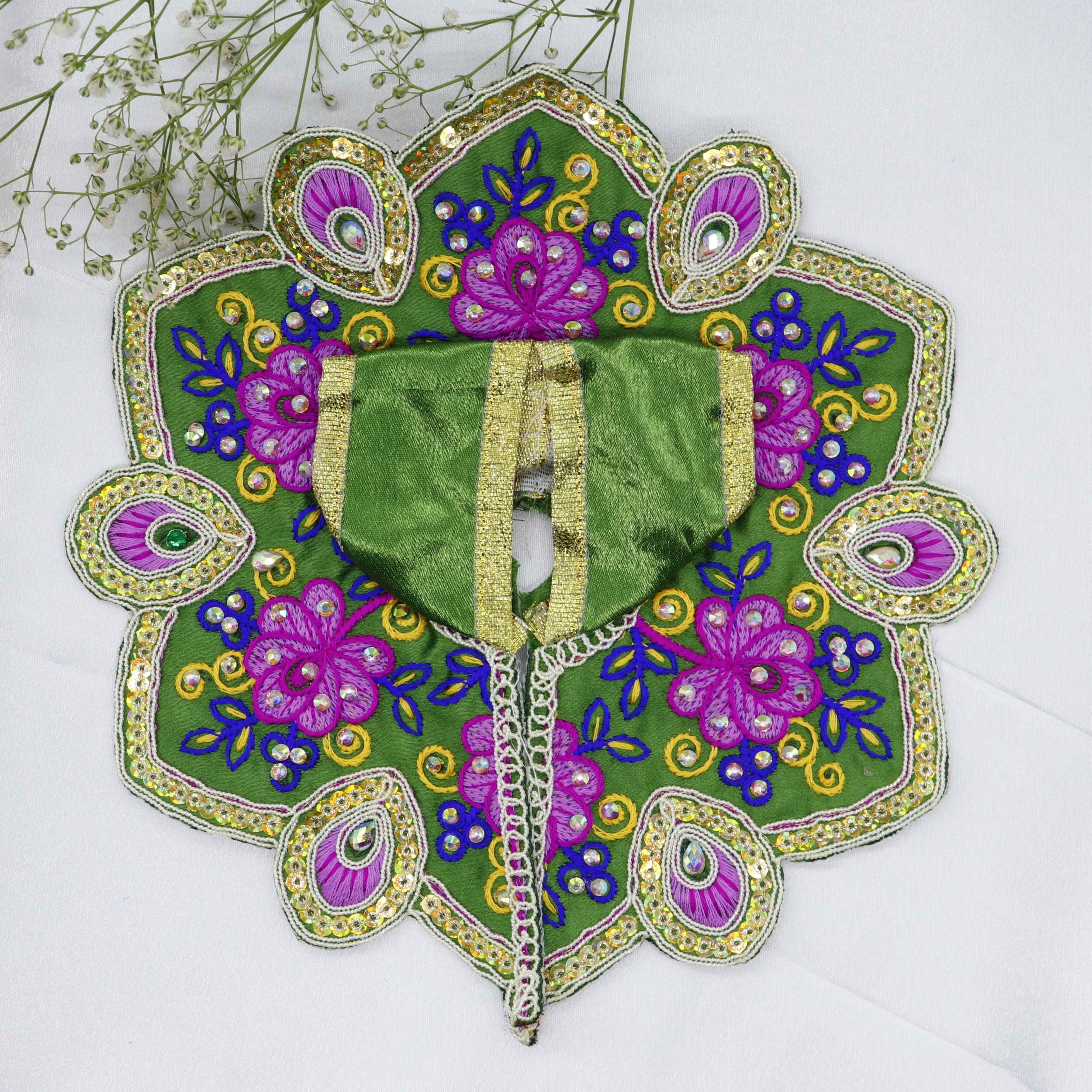 Mayur Rangat Embroidery Laddu Gopal Dress