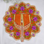 મયુર રંગત એમ્બ્રોઈડરી લાડુ ગોપાલ ડ્રેસ