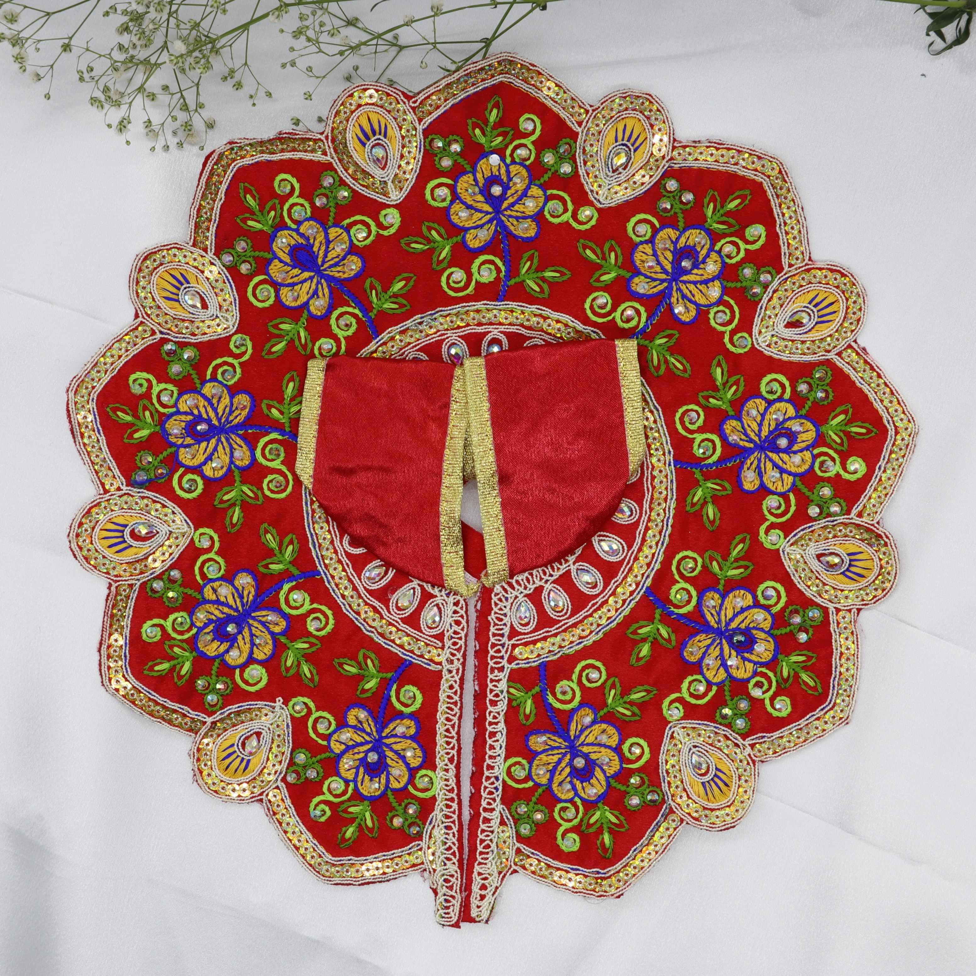 Mayur Rangat Embroidery Laddu Gopal Dress