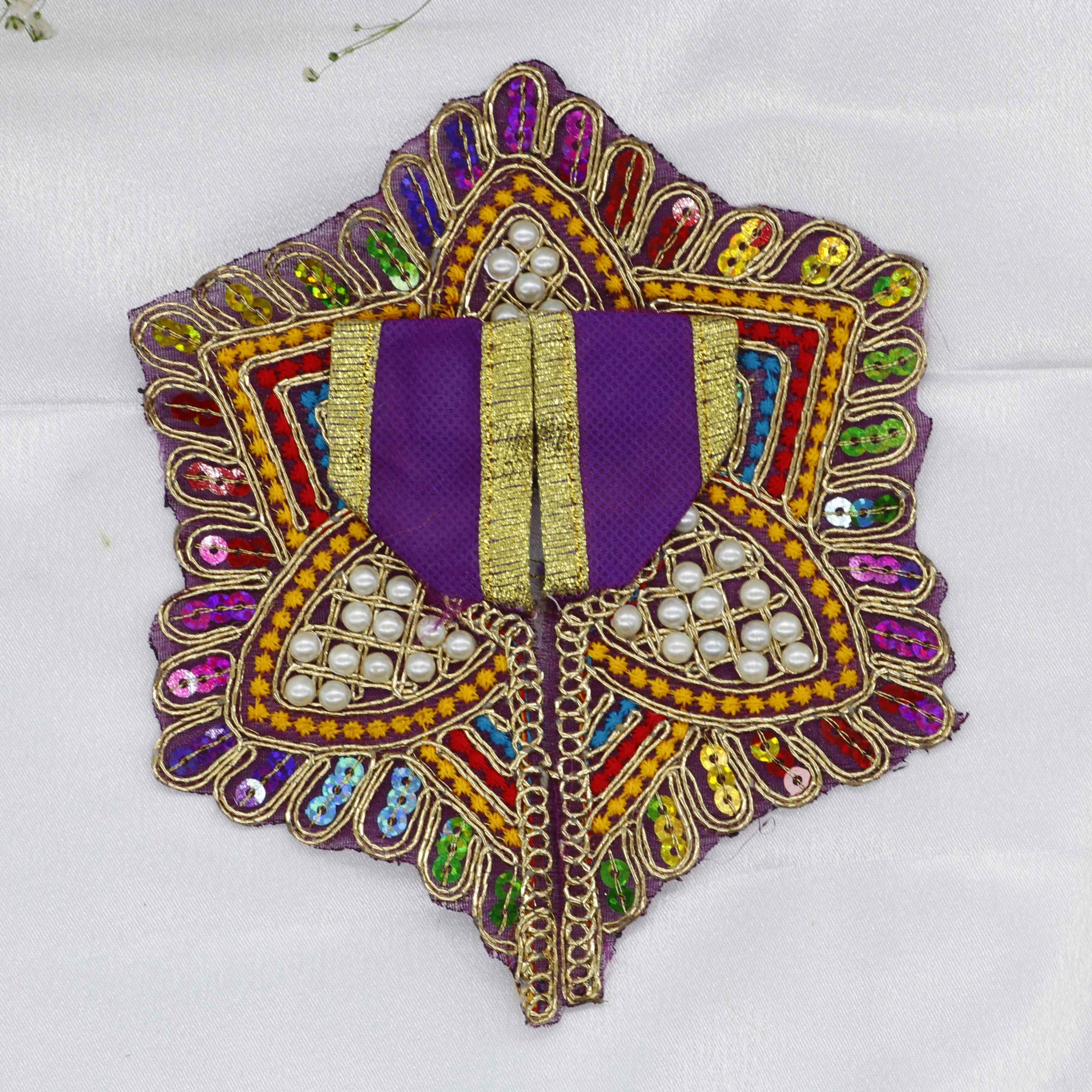 Moti Mandal Design Net Fabric Laddu Gopal Dress