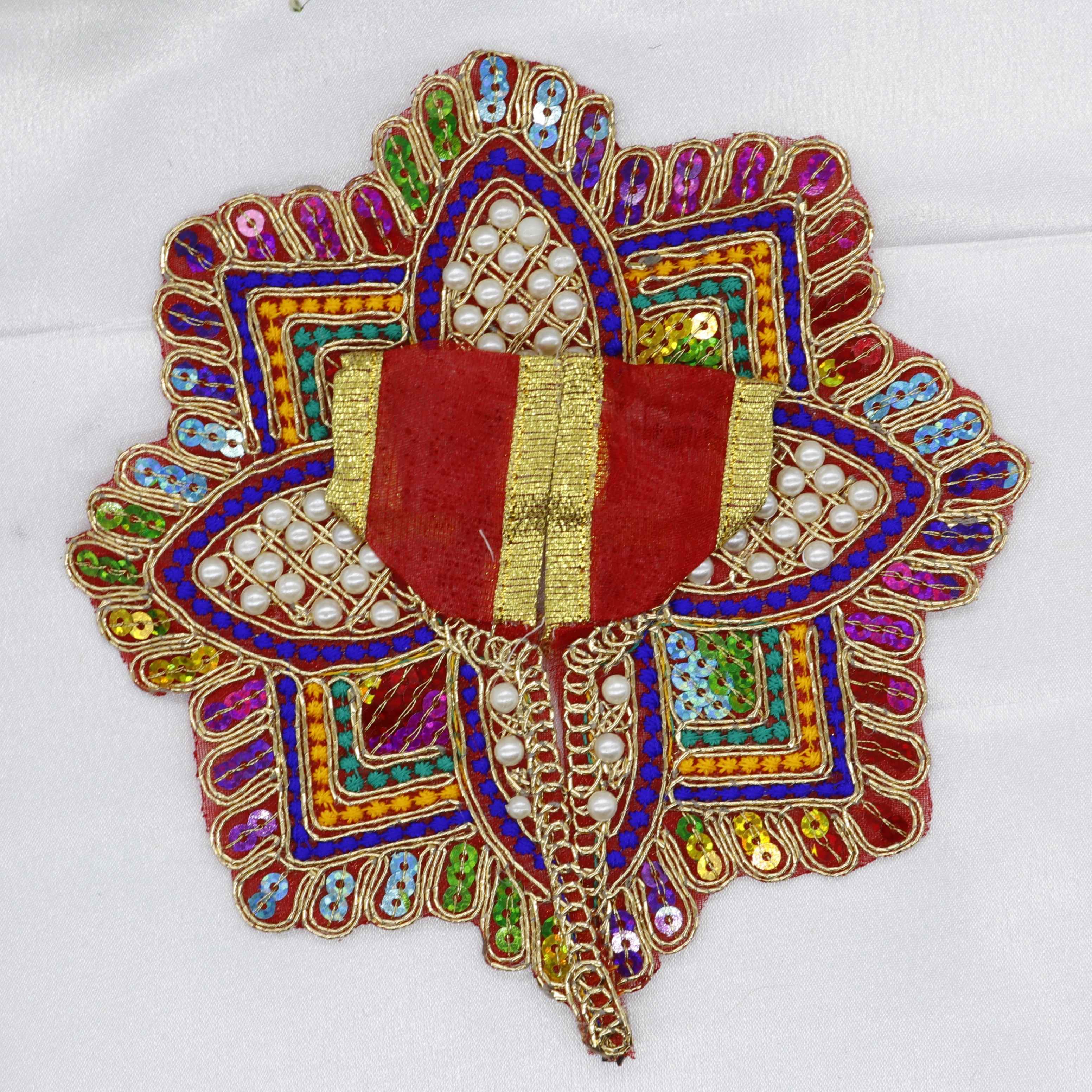 Moti Mandal Design Net Fabric Laddu Gopal Dress