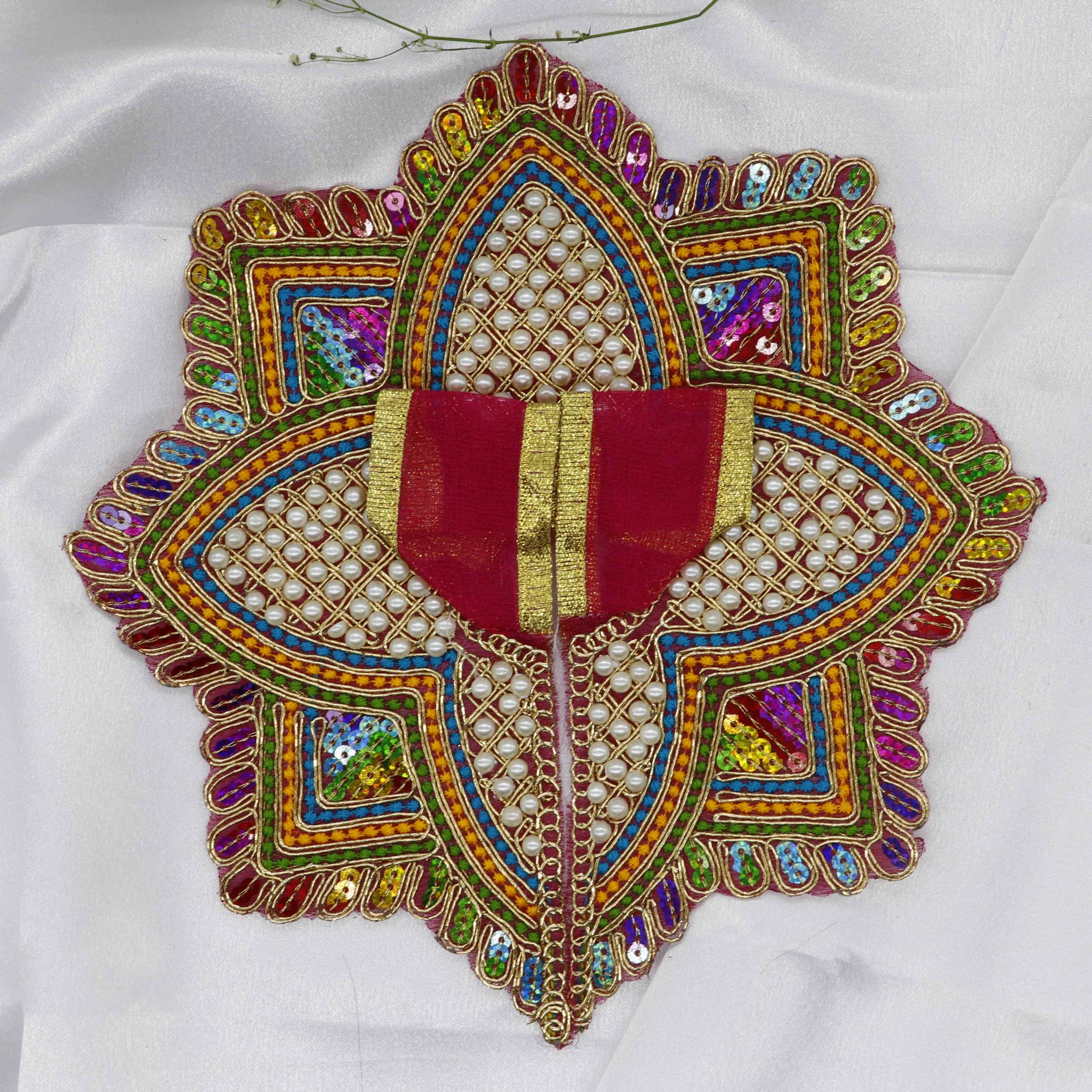 Moti Mandal Design Net Fabric Laddu Gopal Dress