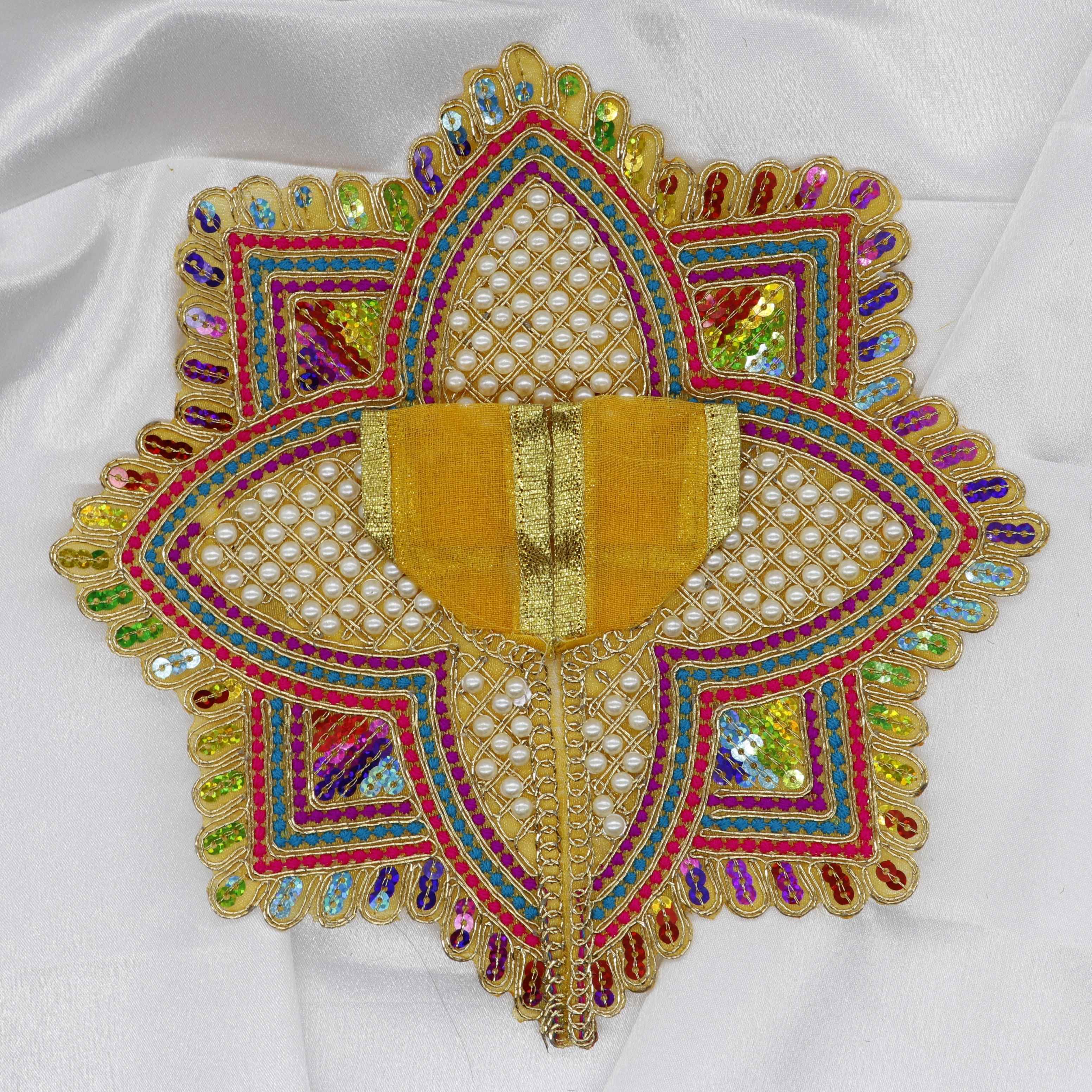Moti Mandal Design Net Fabric Laddu Gopal Dress