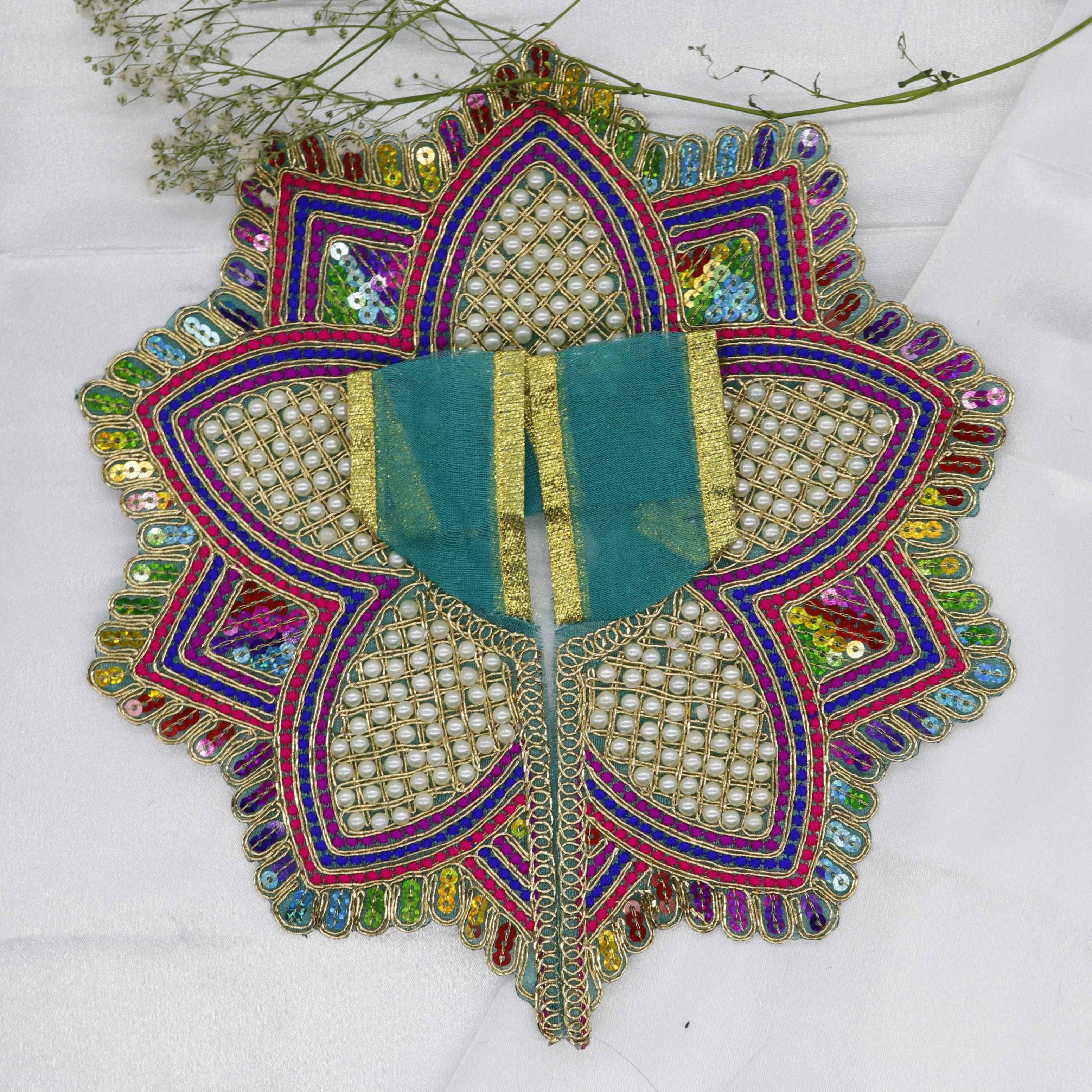 Moti Mandal Design Net Fabric Laddu Gopal Dress