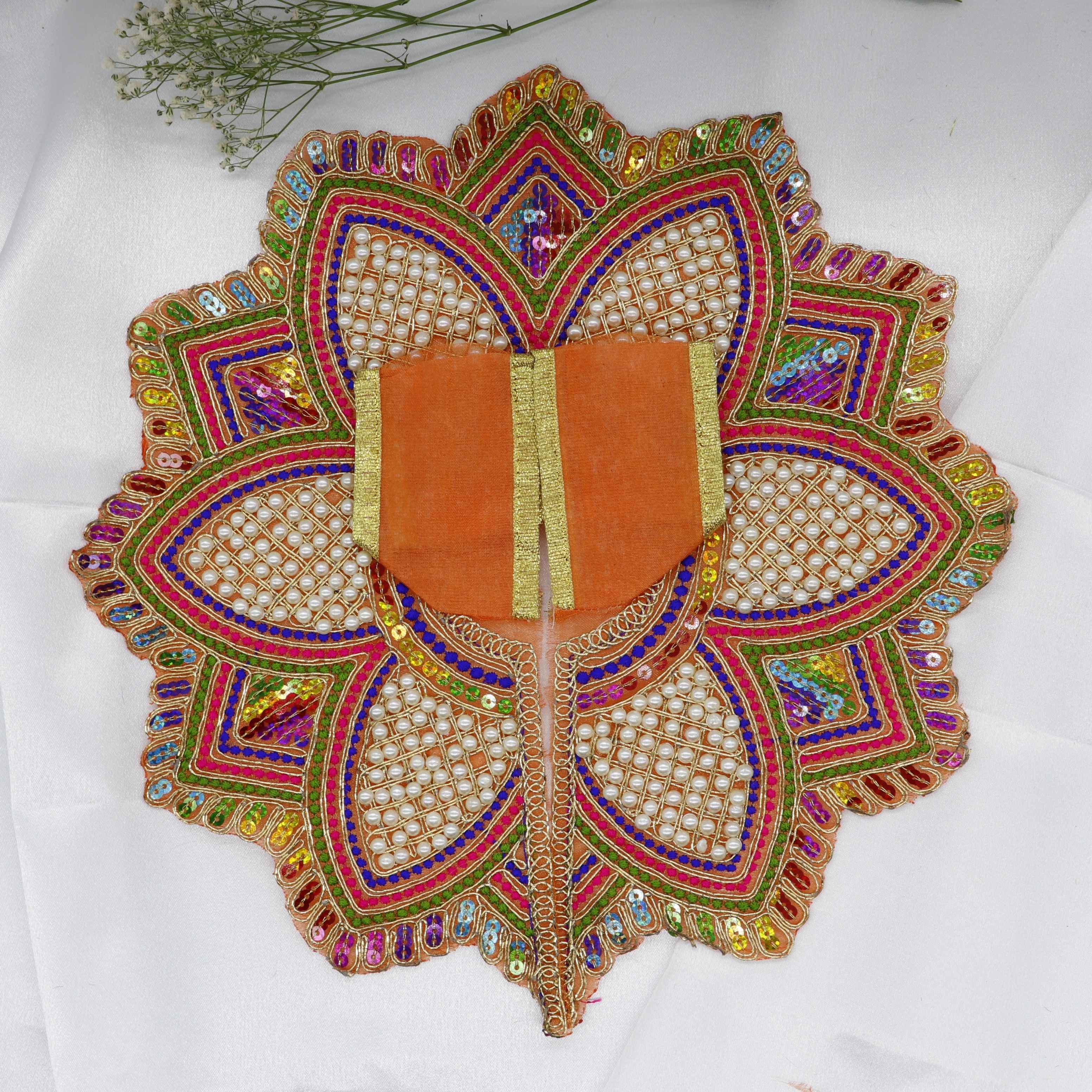 Moti Mandal Design Net Fabric Laddu Gopal Dress