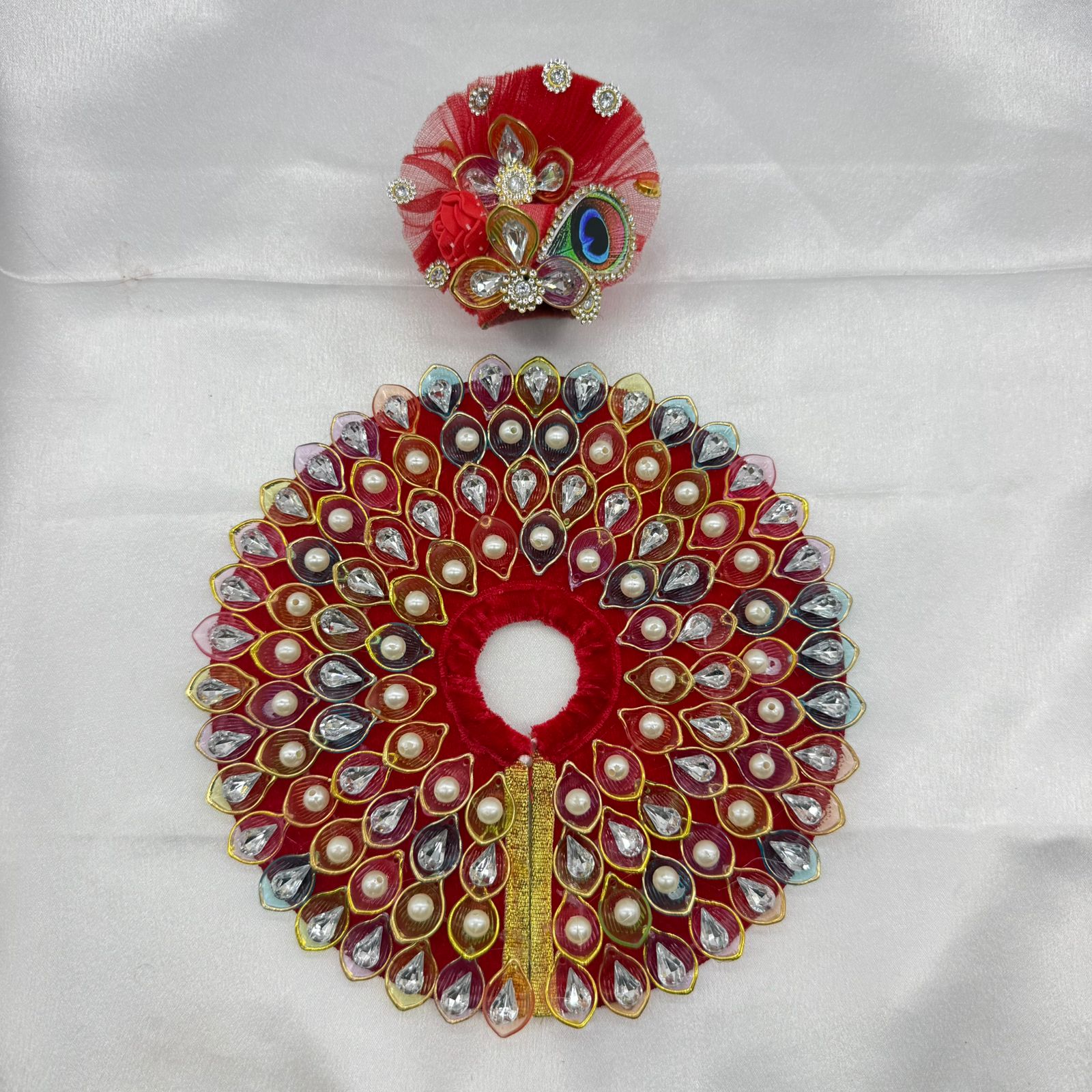 Nav-Ratna Laddu Gopal Dress With Mukut