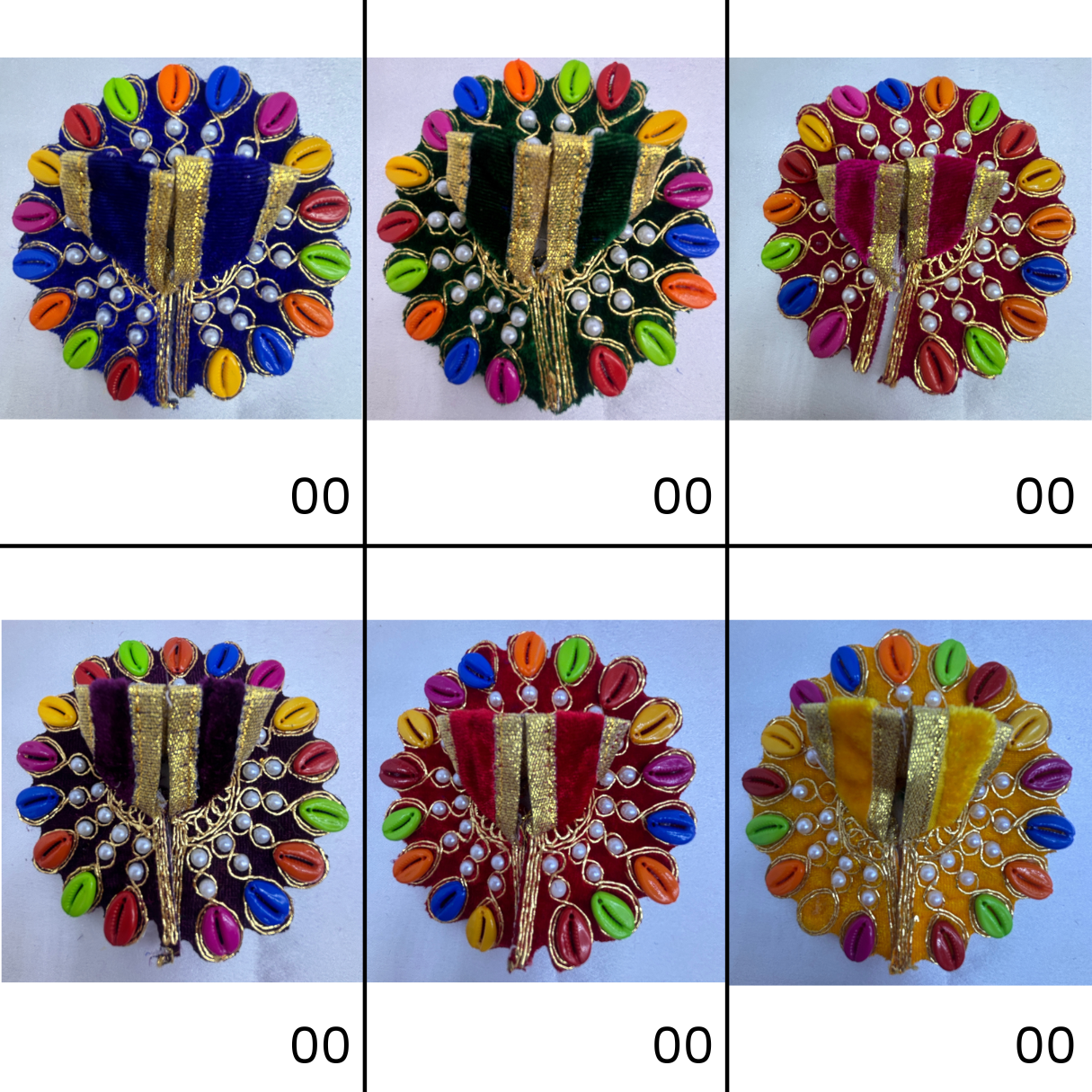 Panchrangi Poshak For Laddu Gopal - Mix Color / Pack of 12