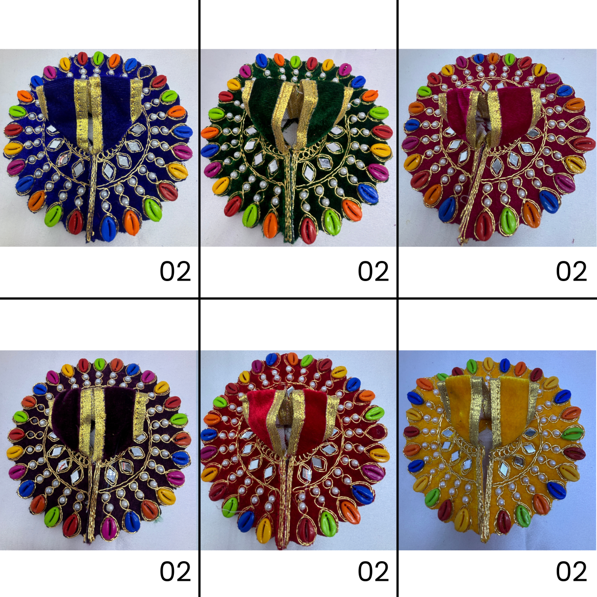 Panchrangi Poshak For Laddu Gopal - Mix Color / Pack of 12