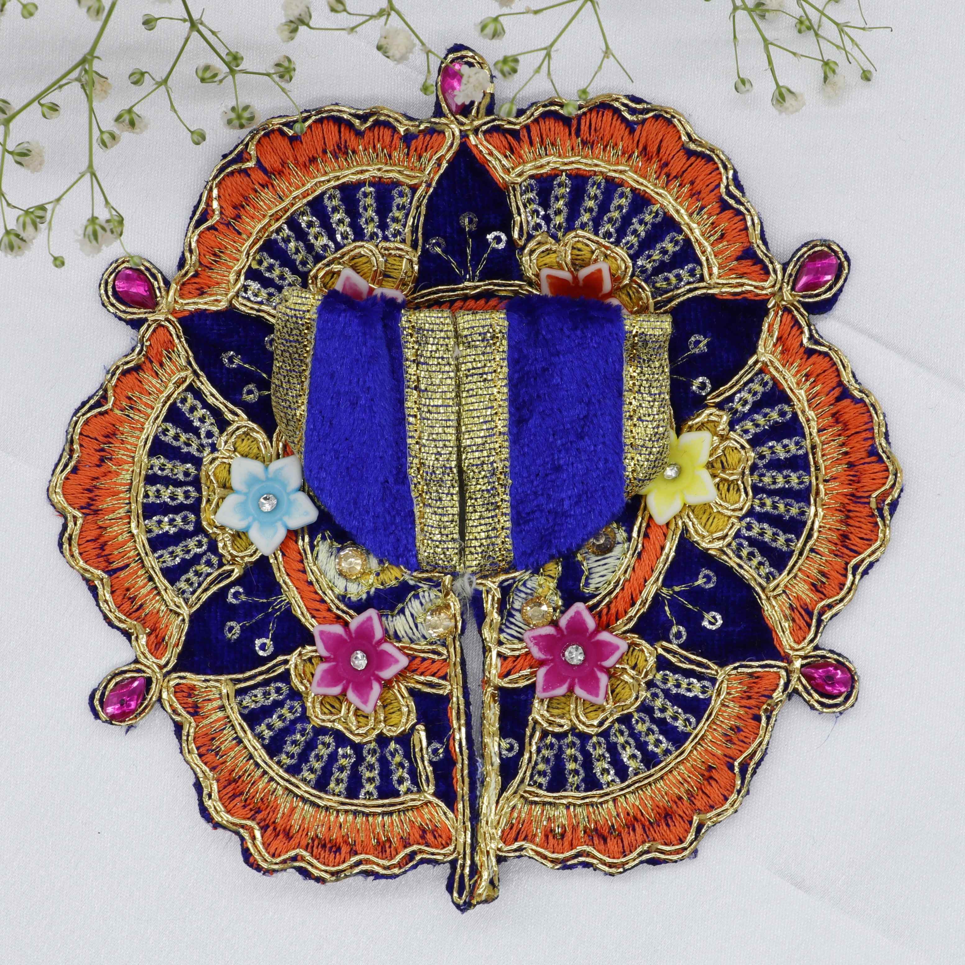 Phool Patti Zari Work Laddu Gopal Dress