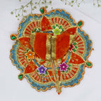 ફૂલ પત્તી ઝરી વર્ક લાડુ ગોપાલ ડ્રેસ