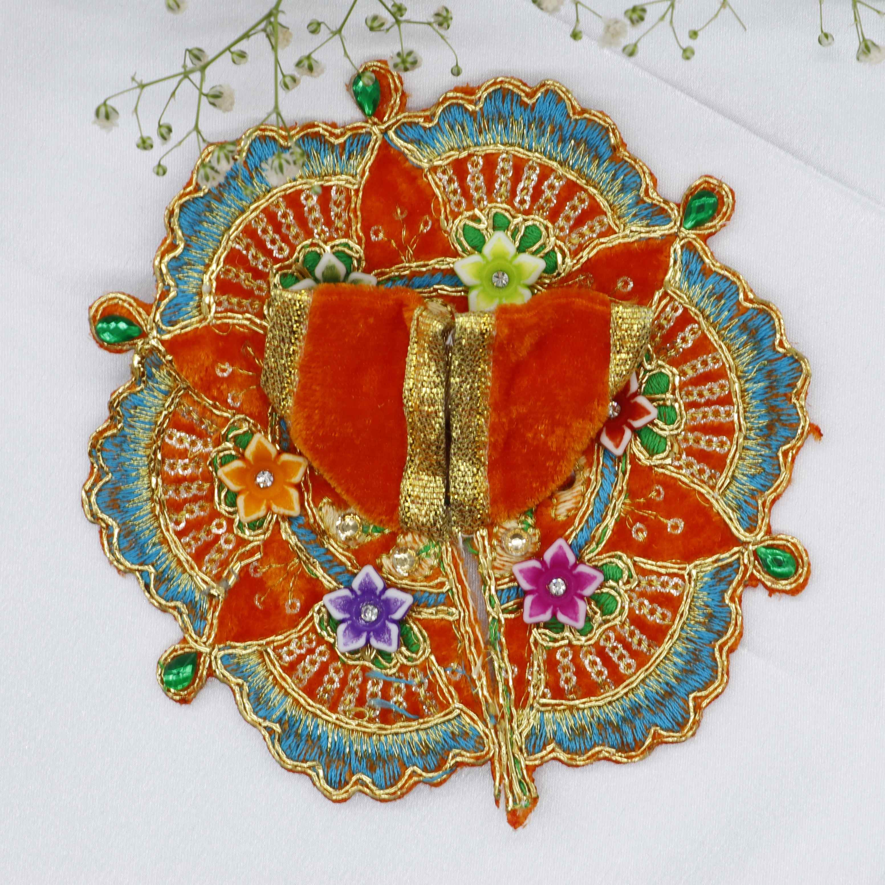 Phool Patti Zari Work Laddu Gopal Dress