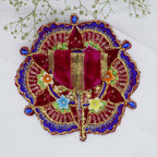 ફૂલ પત્તી ઝરી વર્ક લાડુ ગોપાલ ડ્રેસ